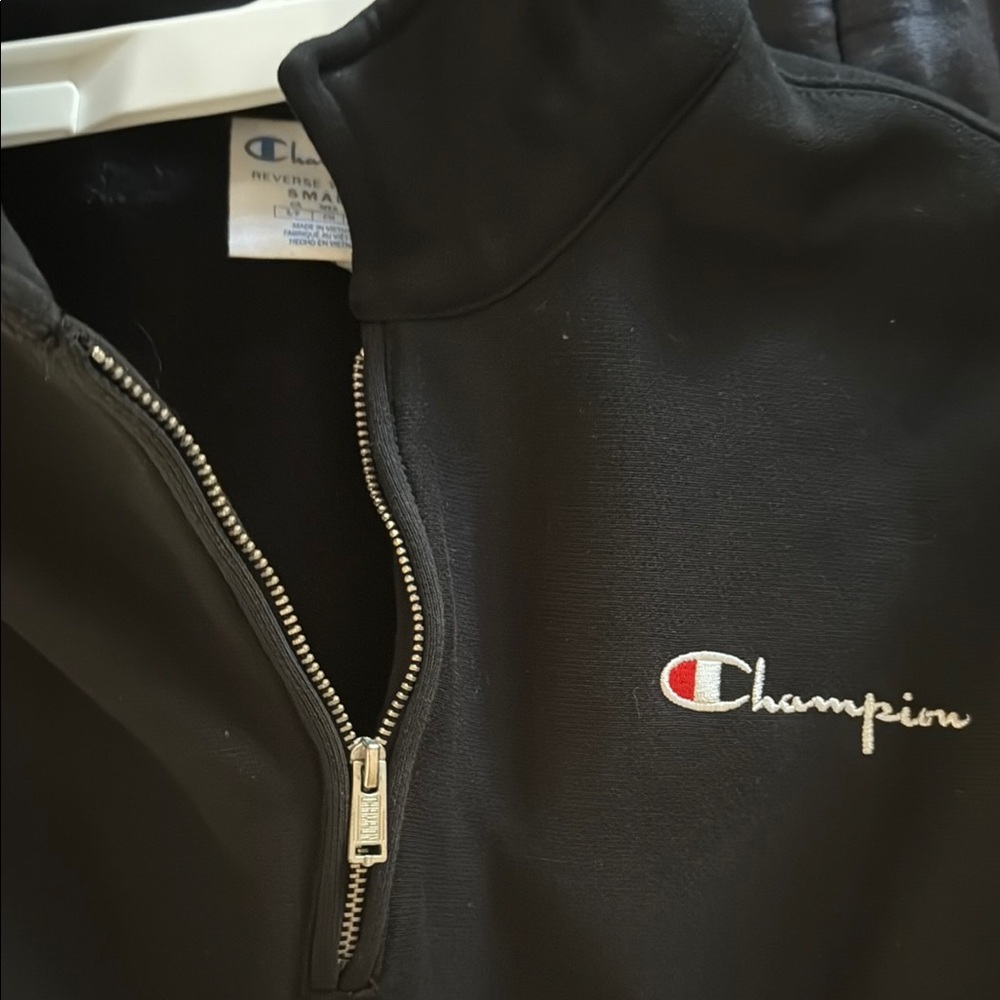 Champion Black Quarter-Zip Sweatshirt - Picture 3 of 3